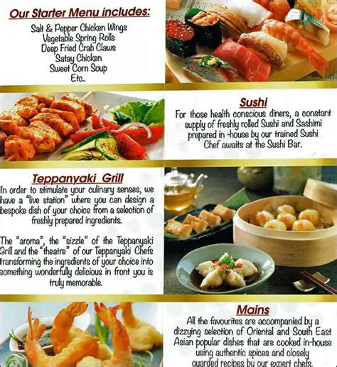 aroma buffet menu.